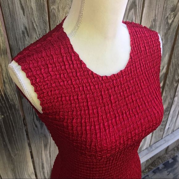 Tops - Fitted Sleeveless Red Top - Petite Small